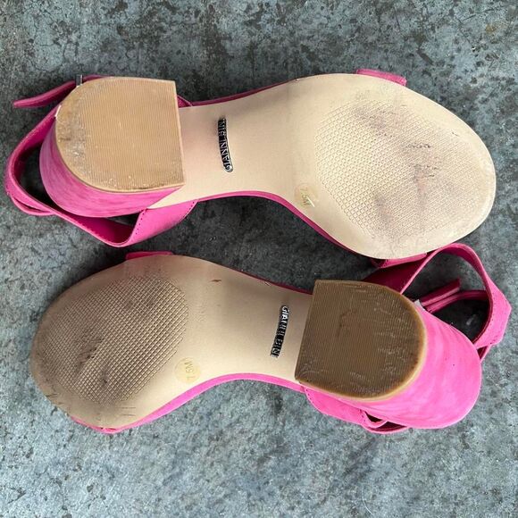 Gianni Bini Women's Pink Block Heels Size 7.5 - Picture 6 of 8